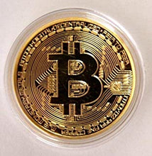 .999 Fine Gold Bitcoin Commemorative Round Collectors Coin - Bit Coin is Gold Plated Copper Physical Coin by Gold Bitcoin