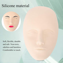 Tattoo Mannequin Training Head, Practice Silicone Fake Skin Cosmetology Doll Face Permanent Makeup Model 3d Soft Touch Bald Manikin for Eyelash Extensions Lip Lash Extention Beauty Students Beginners