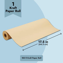 Brown Kraft Paper Roll (440mm x 30.5m) Brown Paper Packing Roll - Ideal for Arts, Crafts, Gifts, Postal, Shipping, Wrapping, Floor Covering, Table Runners