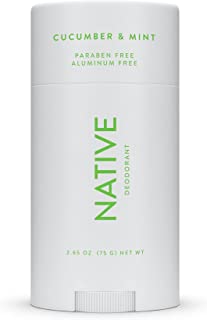 Native Deodorant - Natural Deodorant - Vegan, Gluten Free, Cruelty Free - Free of Aluminum, Parabens & Sulfates - Born in the USA - Cucumber & Mint