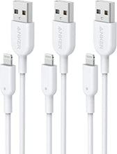 Anker Lightning Cable, Powerline II [3ft MFi Certified] iPhone Charger Cable/Sync Lightning Cord Compatible with iPhone SE 11 11 Pro 11 Pro Max Xs MAX XR X 8 7 6S 6 5, iPad and More (3-Pack)