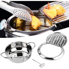 Rehomy Frying Pot, Japanese Frying Pot, Kitchen Appliances, Induction Cooker with Thermometer, Suitable for Cooking
