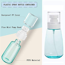 Spray Bottles, 30ml 60ml 80ml Clear Empty Fine 3 Pcs Mist Spray Bottles Small Travel Plastic Atomiser Bottle Refillable Liquid for Essential Oils, Cleaning, Make-up Cosmetic Hair, Leak Proof, BPA Free