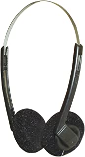 Lightweight Stereo Headphones With Black Pads