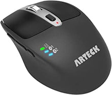 Arteck Multi-Device Wireless Bluetooth Mouse with Nano USB Receiver Ergonomic Right Hand Silent Clicking for Computer Desktop PC Laptop Mac iPad and Windows 10/8 iPad OS Build in Rechargeable Battery