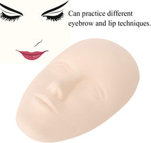 Tattoo Mannequin Training Head, Practice Silicone Fake Skin Cosmetology Doll Face Permanent Makeup Model 3d Soft Touch Bald Manikin for Eyelash Extensions Lip Lash Extention Beauty Students Beginners