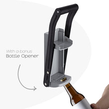 Straame Can Crusher for Beer 16oz/500ml, Wall Mounted Recycling Can Tool with Bottle Opener and Rubber Non-Slip Grip Handle Heavy Duty and Easy Set Up