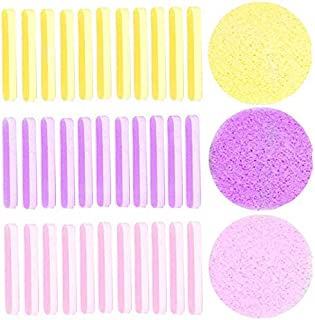 36 Pcs Compressed Facial Sponge Make Up Sponges Beauty Sponge Face Cleansing Washing Sponge Makeup Tool for Facial Cleansing Exfoliating Spa Massage Makeup Remova