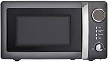 wilko matt grey microwave 20l, 800 watt output microwave with defrost function, 25.6cm h x 45.1cm w x 34.5cm d