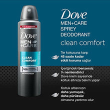 Dove Anti-Perspirant Spray Deodorant Men's Clean Comfort 48 Hours Strong Protection 150ml