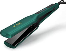 K&K 2.24 Inch Extra Wide Plate Hair Straighteners Pro-Ceramic Coating Titanium Smooth Flat Iron for Women Keratin Treatment, Five-Speed Temperature Control, 120 - 232 C, UK Plug