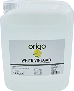 🍋 Origo White Vinegar for Cleaning, Distilled White Vinegar - 5 Litre Bottle with The Fresh Smell of Lemon | white vinegar weed killer