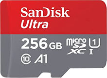 SanDisk 256GB Ultra microSDXC card + SD adapter up to 150 MB/s with A1 App Performance, UHS-I, Class 10, U1