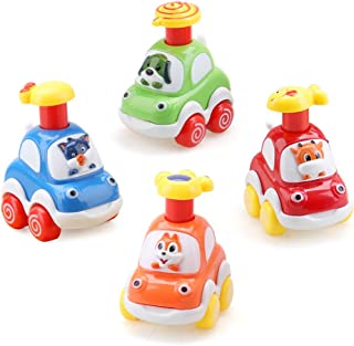 Toddler Toy Cars, Amy&Benton Car 1 year old，Baby Toy Car Assorted 4PCS Press & Go Toy Car Gifts for Baby Boys 1 2 Years Old