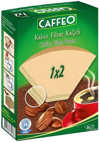 Caffeo 1X2/80 Filtre Kahve Kağıdı, 80 Adet, Siyah