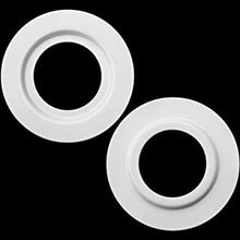 2 Pieces Metal Lamp Shade Reducer Ring for ES/E27 to BC/B22 Plate Light Fitting Lampshade Washer Adaptor Converter (White)