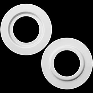 2 Pieces Metal Lamp Shade Reducer Ring for ES/E27 to BC/B22 Plate Light Fitting Lampshade Washer Adaptor Converter (White)