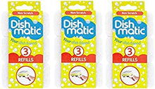 9 x Dishmatic Non Scratch White Refill Sponges Cleaning Scourer