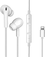 In Ear Headphones Wired Earbuds with Microphone, Volume Control and Wired Stereo Soundproof Earplugs, Earphones for All Ios Systems