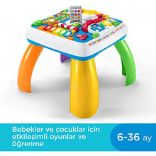 Fisher-Price Fun & Learn According to Age Development, Educational Damics's Activity Desk (Turkish and English), Encourages to Stand Standing, Illuminated, Voice Games Drh44