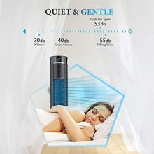 PureMate Tower Fan, 38-inch Oscillating Tower Fan, 3 Cooling Fan Speeds, Large LED Display, 4 Operational Modes, 12-Hour Timer, Portable Floor Bladeless Fan for Bedroom Living Room Office (38", Black)