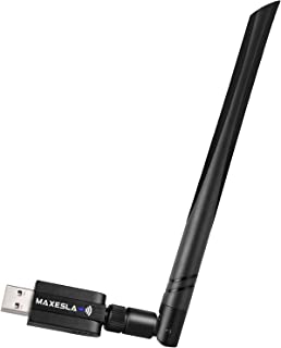 Maxesla USB Wifi Dongle for PC, High Speed 1200Mbps USB Wifi Adapter 802.11ac 5dBi Dual Band 2.4/5GHz USB Wifi Computer Internet Adapter for PC/Desktop/Tablet/Laptop, Compatible with Windows, Mac OS X