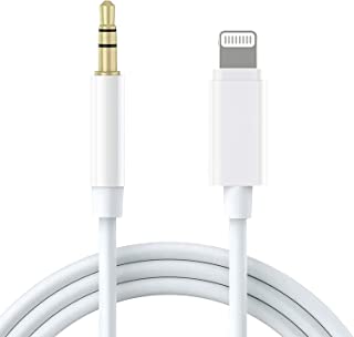 Aux Cord for iPhone, [Apple MFi Certified] Lightning to 3.5mm Aux Cable for Car Compatible with iPhone 13 12 11 XS XR X 8 iPad iPod for Car Home Stereo, Speaker, Headphone, Support All iOS