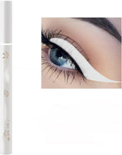 White Eyeliner Pen Coloured Eyeliner, Long Lasting Waterproof Eyeliner Make-up Eyeliner Matte Liquid Eyeliner Pencil Highly Pigmented Smudge-proof Colourful Eye Liner Pen for Everyone