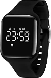 Digital Sports Watch, Fitness Tracker with Pedometer Step Counter Vibrate Alarm Calorie Distance Stopwatch Exercise Waterproof Rechargeable Walking Outdoor Silicone Wrist Watches for Boys Kids