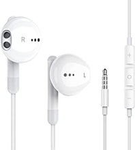 BENEWY Earphones, In Ear 3.5mm Headphones Noise Isolating Wired Earbuds with Microphone, Bass Sound, Volume Control, Lightweight, Compatible with iPhone, iPad, MP3 with 3.5mm Jack