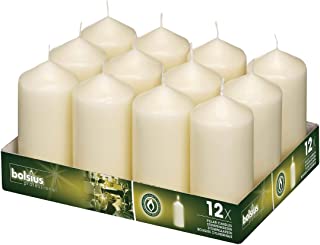 BOLSIUS Pillar Tall Candles 120mm (Pack of 12)