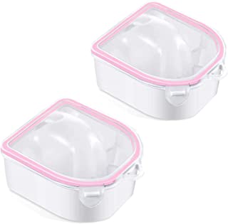 2 Pieces Nail Soaking Bowl Nail Spa Bowl Nail Art Remover Soak Soaker Treatment Bowl Used for Manicure Spa Tool (Pink)