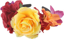VASANA Halloween Rose Flower Headband Mexican Floral Hair Bands Day of the Dead Flower Crown Halloween Party Costume Headpiece Hair Accessories for Cosplay Carnival Party