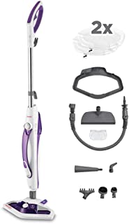 Polti Vaporetto SV440_DOUBLE Steam Mop with Handheld Cleaner (UK Version), Vaporforce brush, kills and eliminates 99.9% * of viruses, germs and bacteria, 15 in 1