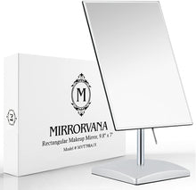 MIRRORVANA Large Free Standing Mirror for Bathroom Countertop, Dressing Table, Desk and Bedroom Vanity - True Frameless Face Mirror For Makeup and Shaving - 25 x 18cm