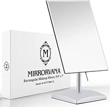 MIRRORVANA® Large Free Standing Mirror for Bathroom Countertop, Dressing Table, Desk and Bedroom Vanity - True Frameless Face Mirror For Makeup and Shaving - 25 x 18cm