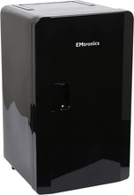 EMtronics EMMF16BLK Mini Fridge 16 Litre, 27 Can Portable AC+DC Power Cooler & Warmer, for Bedrooms, Cars, Offices; Skincare, Makeup, Cosmetics, Food (Black)