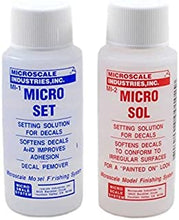 Microscale Industries Micro Sol & Micro Set Decals Setting Solution Twin Pack