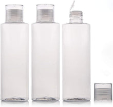 XUMIN 3 x 250 ml 8.8 oz Empty Refillable Clear Plastic Make-Up Water Bottle with Lid Double Screw Toner Lotion Dispenser Jas Jar Portable Cosmetic Container