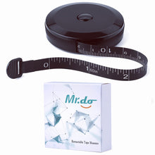 Mr.do Dual Sided Body Waist Measuring Soft Tape, Pocket Meter Tape Measure Retractable for Body Sewing Clothes Tailor 60 Inch / 150 cm Black