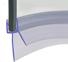 HNNHOME 870mm Pre - Curve Rubber Plastic Bath Shower Screen Seal Strip Perfect for 4-6mm Curved or Straight Glass Door Up to 20mm Gap