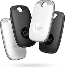 Tile Pro (2022) Bluetooth Item Finder, 4 Pack, 120m finding range, works with Alexa and Google Smart Home, iOS and Android Compatible, Find your Keys, Remotes & More, Black/White