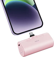 iWALK Mini Portable Charger 4500mAh Ultra-Compact Power Bank Small and Cute Battery Pack Compatible with iPhone 14/13/13 Pro/13 Pro Max /12/12 Pro/12 Pro Max/11 Pro/XR/X/8/Plus，Airpods and More,Pink