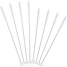 8PCS Reusable Stainless Steel Straws Cleaning Brush Drinking Straw Brush Bottle Cleaner Pipe Brush 4 Large + 4 Small