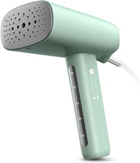 homeasy Clothes Steamer, Handheld Steamer for Clothes Portable Garment Steamer Fabric Hand Steamers for Clothing Travel Steamer Wrinkle Remover with Fast Heat-up Detachable Water Tank Green, Small
