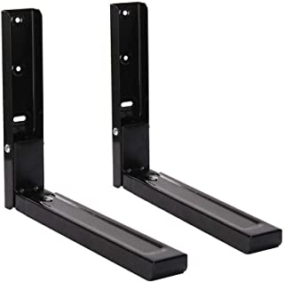 HH Home Hut 2 X Microwave Wall Mounting Holder Brackets With Extendable Arms 40kg Black