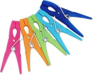 Vidence Clothes Pegs,50 Packs Clothes Pegs for Washing Line,Washing Pegs with Durable Outer Ring Spring,Assorted Colours Clothes Pegs Plastic Non Slip Laundry Pegs,Durable Laundry Clips,Rust Resistant