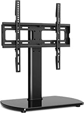 RFIVER Swivel Tabletop TV Stand for 26-60 inch LCD/LED/Plasma TV, Height-adjustable TV Base with Bracket and Cable manager, Arc Base Design, Non-slip Feet, Max 40KG&VESA 400x400mm