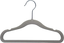 Amazon Basics Children's Velvet Non-Slip Hangers for Baby Toddler and Kids Clothing and Coats - Grey, 30-Pack