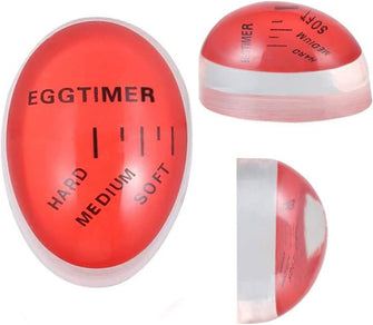 Egg Timer, Colour Changing Egg Timer Great for Perfect Great for Breakfast, Durable Plastic, Dishwasher Safe, 5 x 5 x 4 cm, White and Blue (Egg Timer)